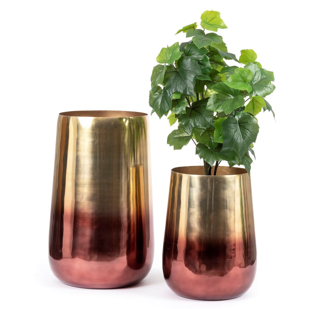 Bazar Bizar Antwerp The Two Tone Brass Planter - Brass - XL