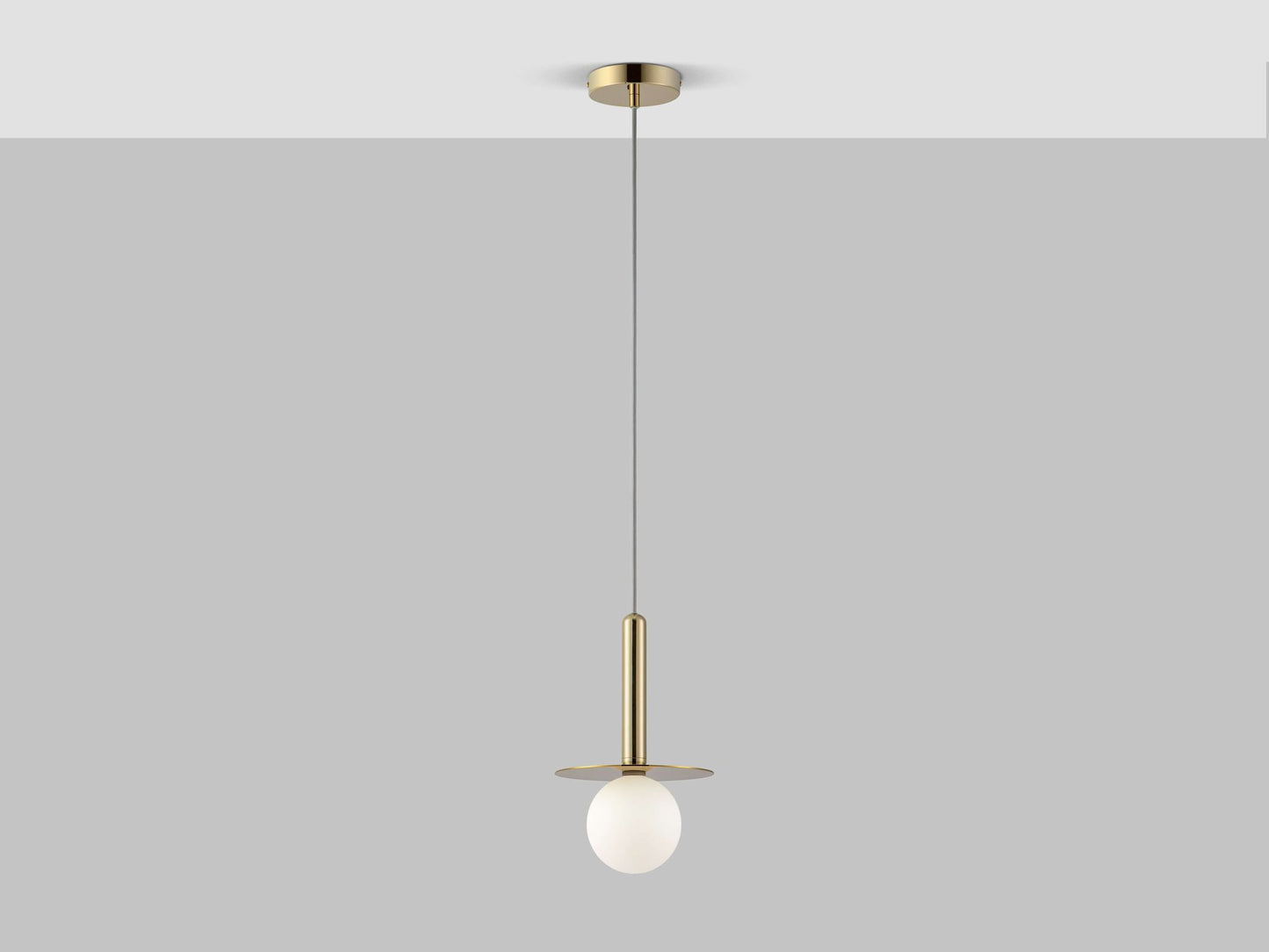 houseof.com Brass plate pendant light