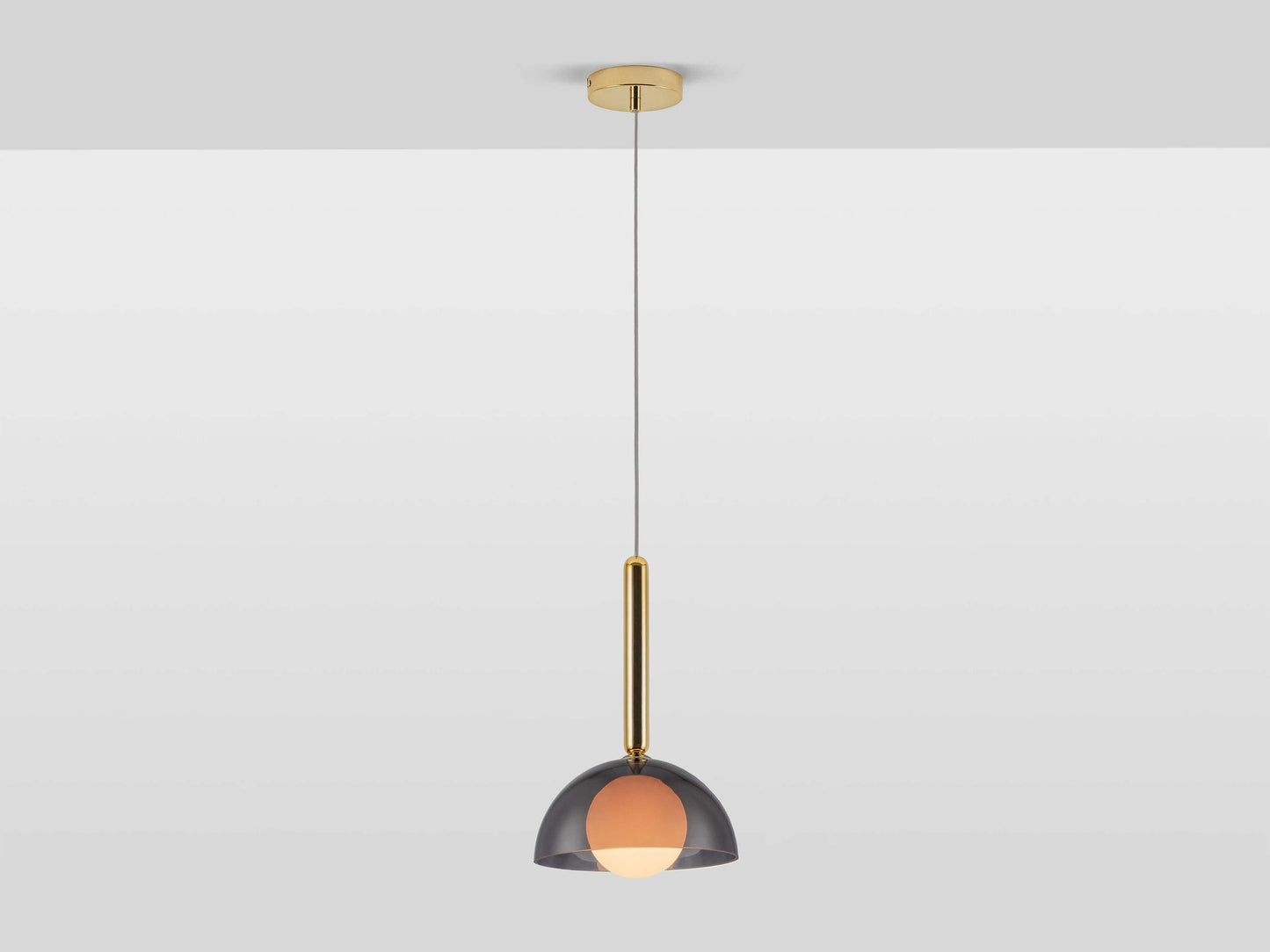 houseof.com Charcoal grey glass dome ceiling light