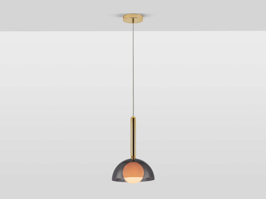 houseof.com Charcoal grey glass dome ceiling light