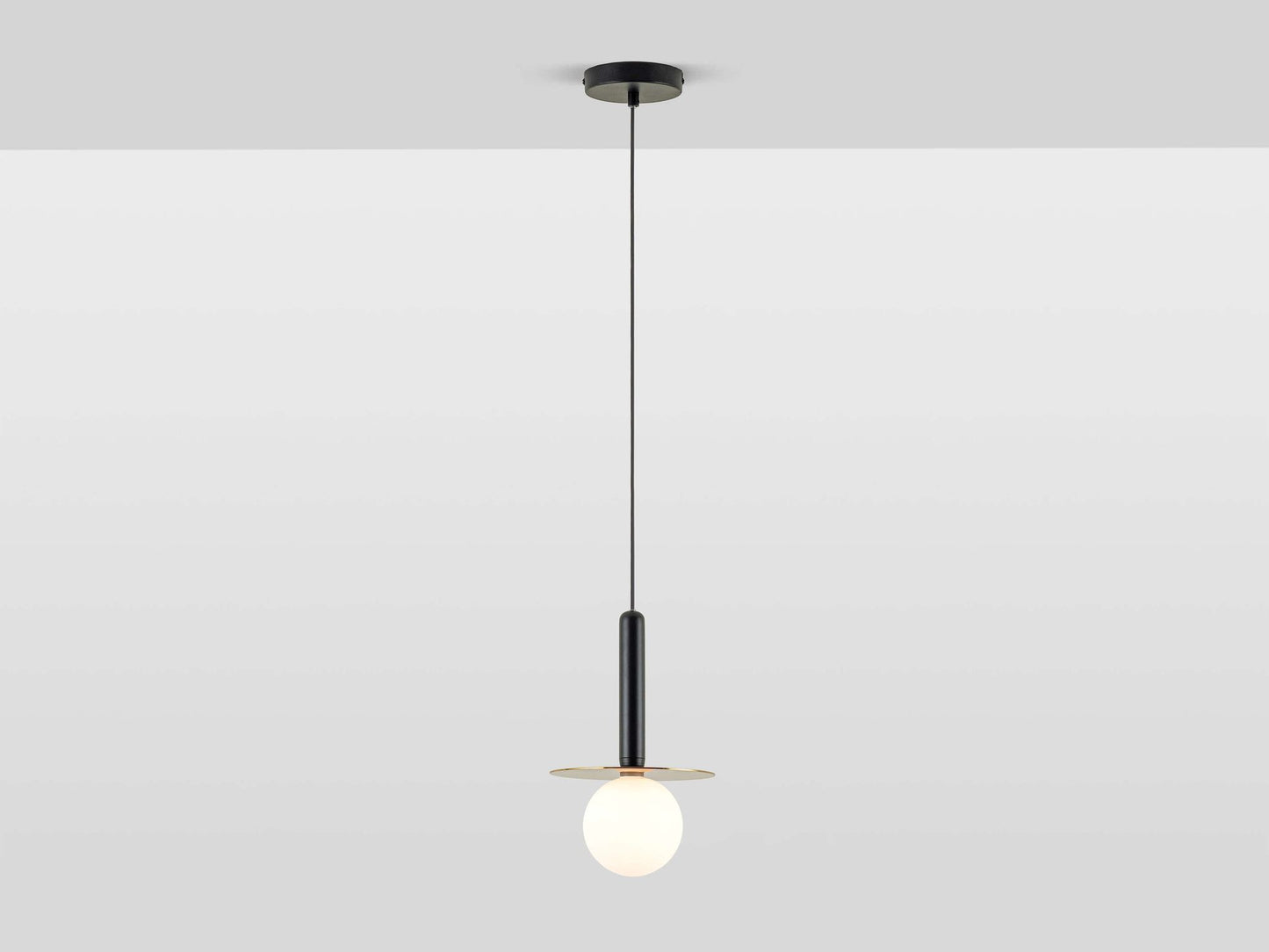 houseof.com Charcoal grey plate pendant light