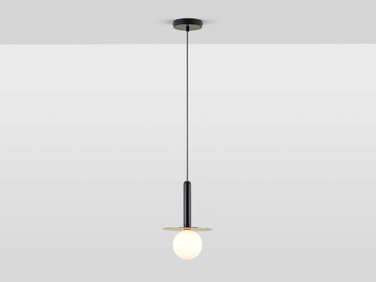 houseof.com Charcoal grey plate pendant light