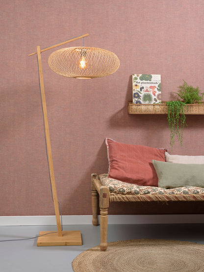 GOOD&MOJO Vloerlamp Cango nat/kap naturel, S