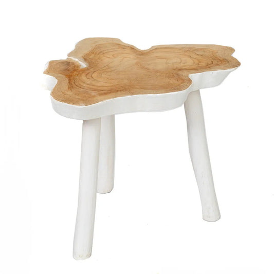 Bazar Bizar Antwerp The Organic Side Table - Natural White