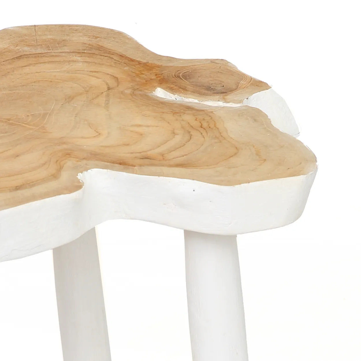 Bazar Bizar Antwerp The Organic Side Table - Natural White