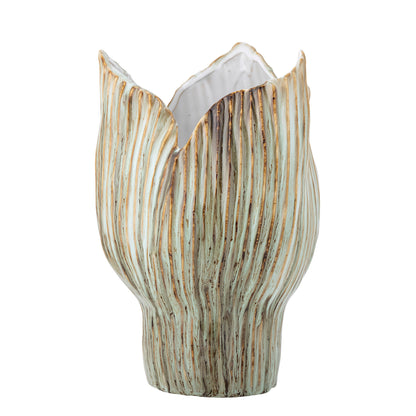 Bloomingville Mahira Vase, Grøn, Stentøj