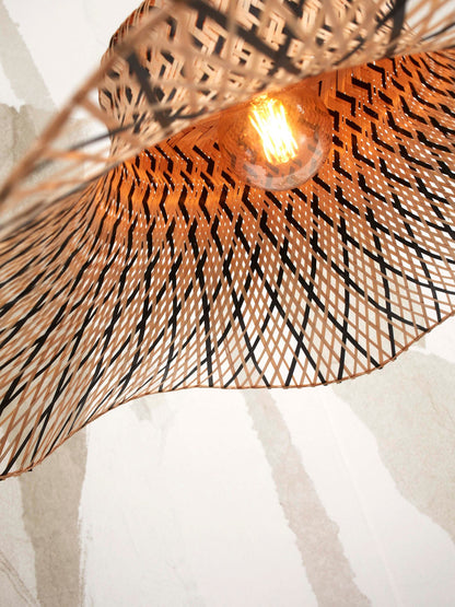 GOOD&MOJO Ceiling lamp Ibiza wavy S, bl/nat.