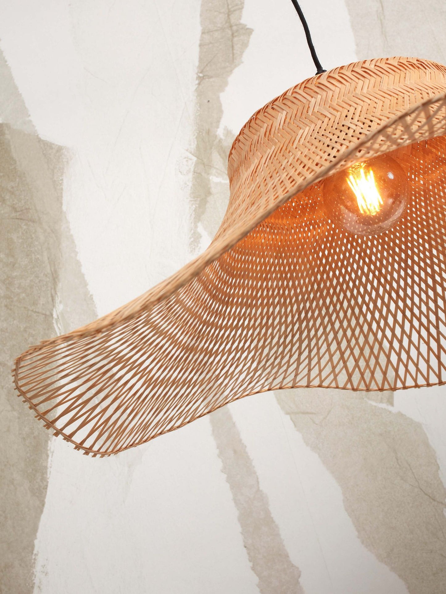 GOOD&MOJO Ceiling lamp Ibiza wavy L, bl.