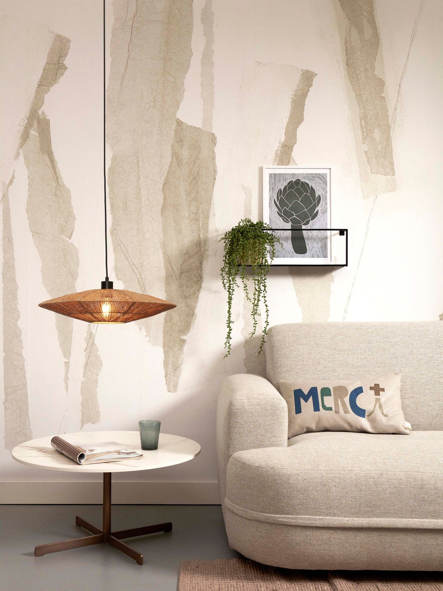 GOOD&MOJO Hanging lamp Iguazu L disc 55cm, bl.